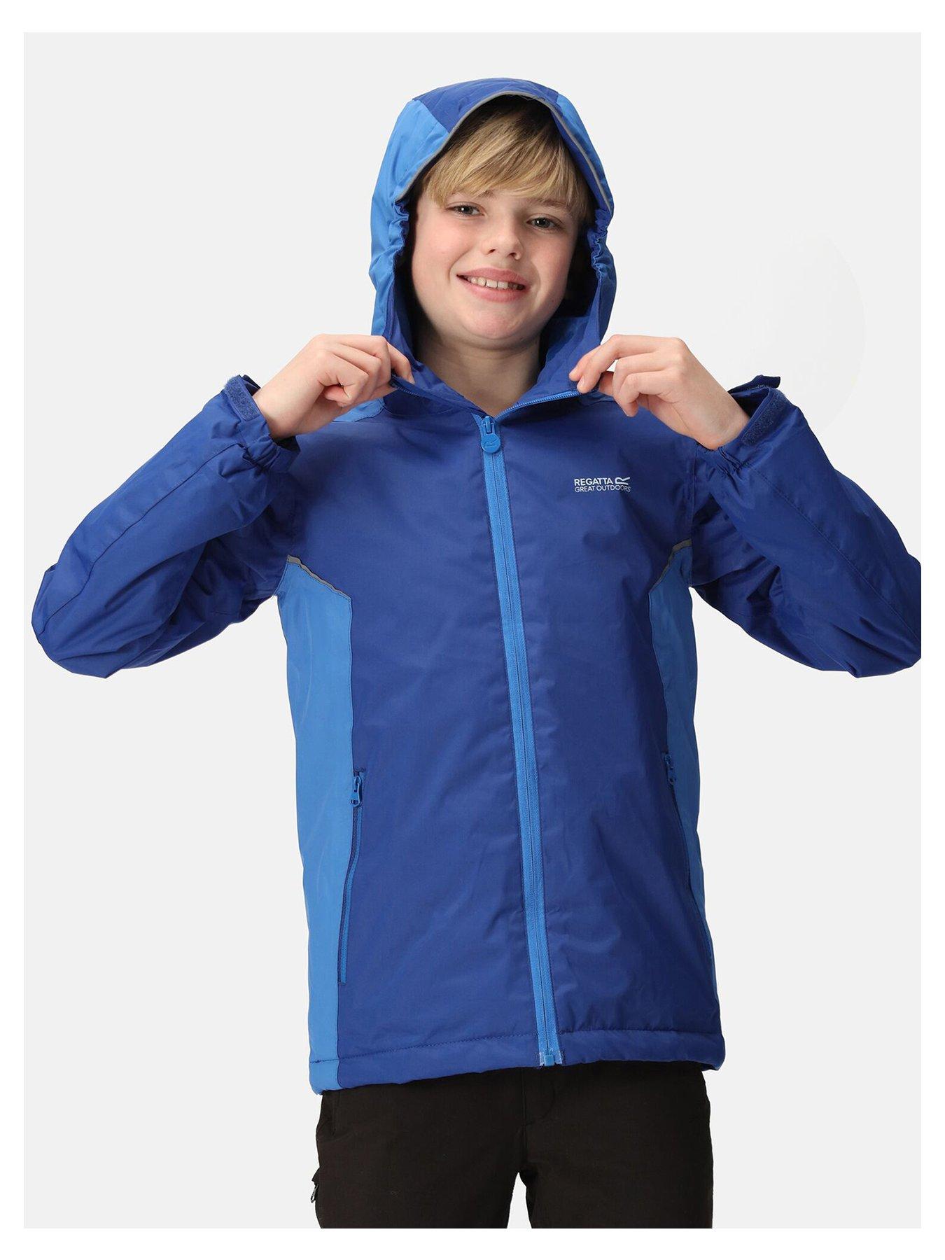 Regatta Boys Volcanics VII Reflective Waterproof Jacket - Blue ...