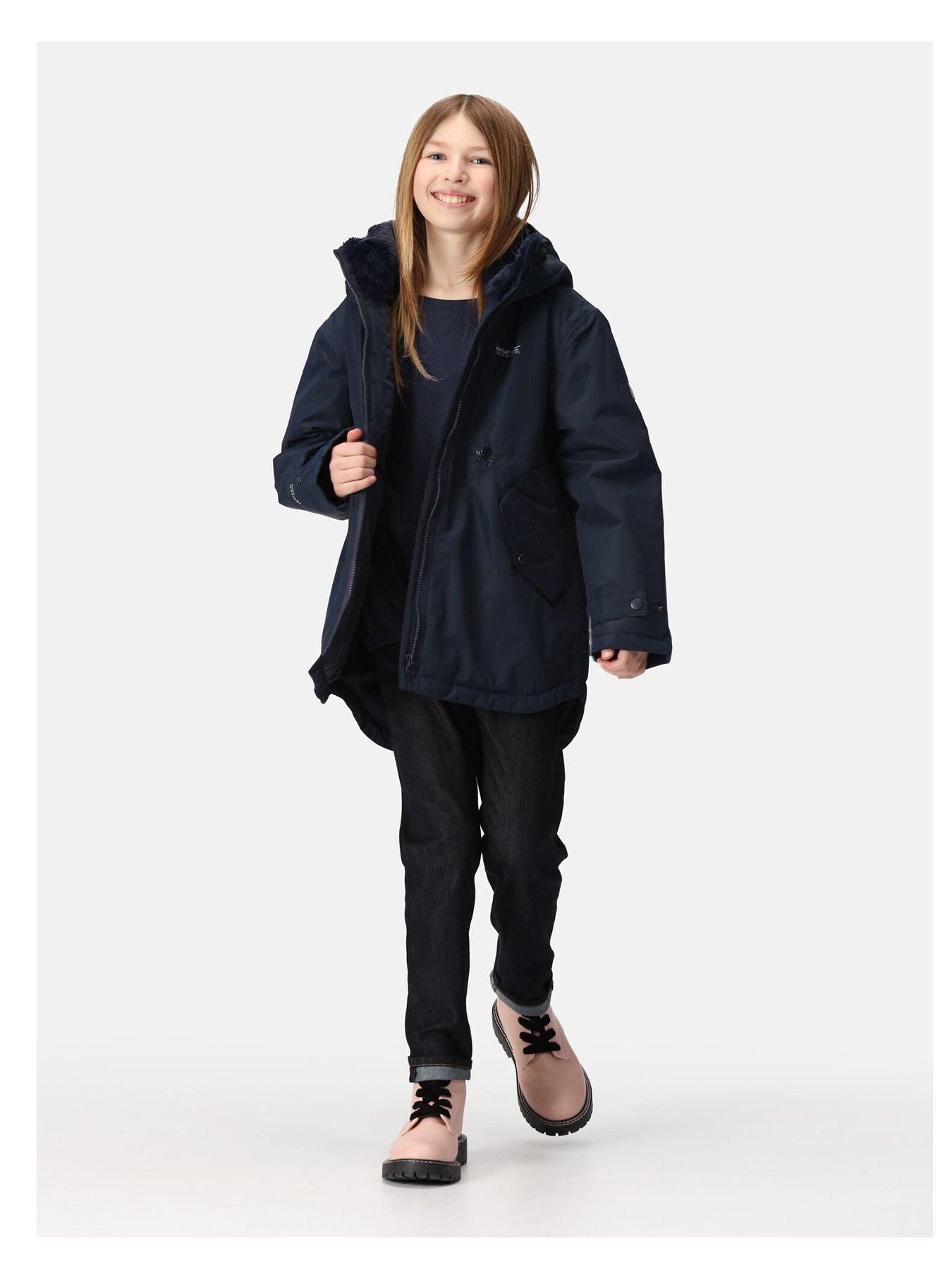 Girls navy outlet waterproof coat