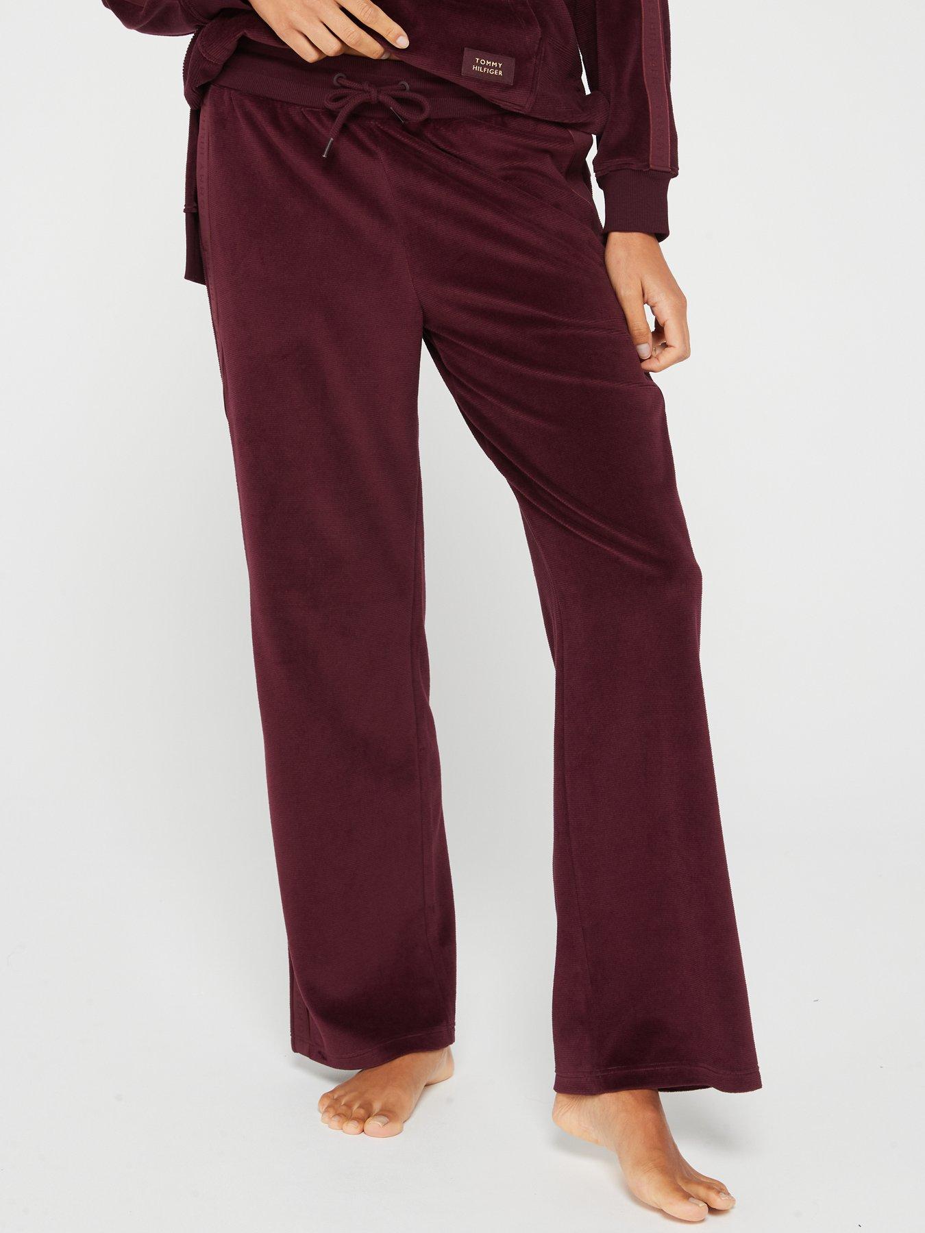 Yours Ribbed Legging Burgundy