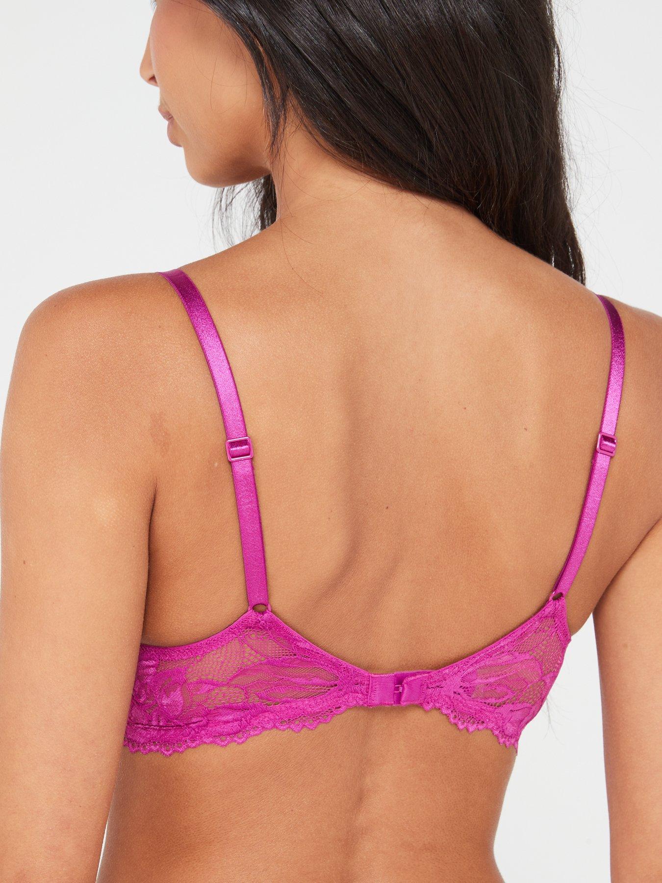 Womens Calvin Klein purple Seductive Comfort Light Plunge Bra