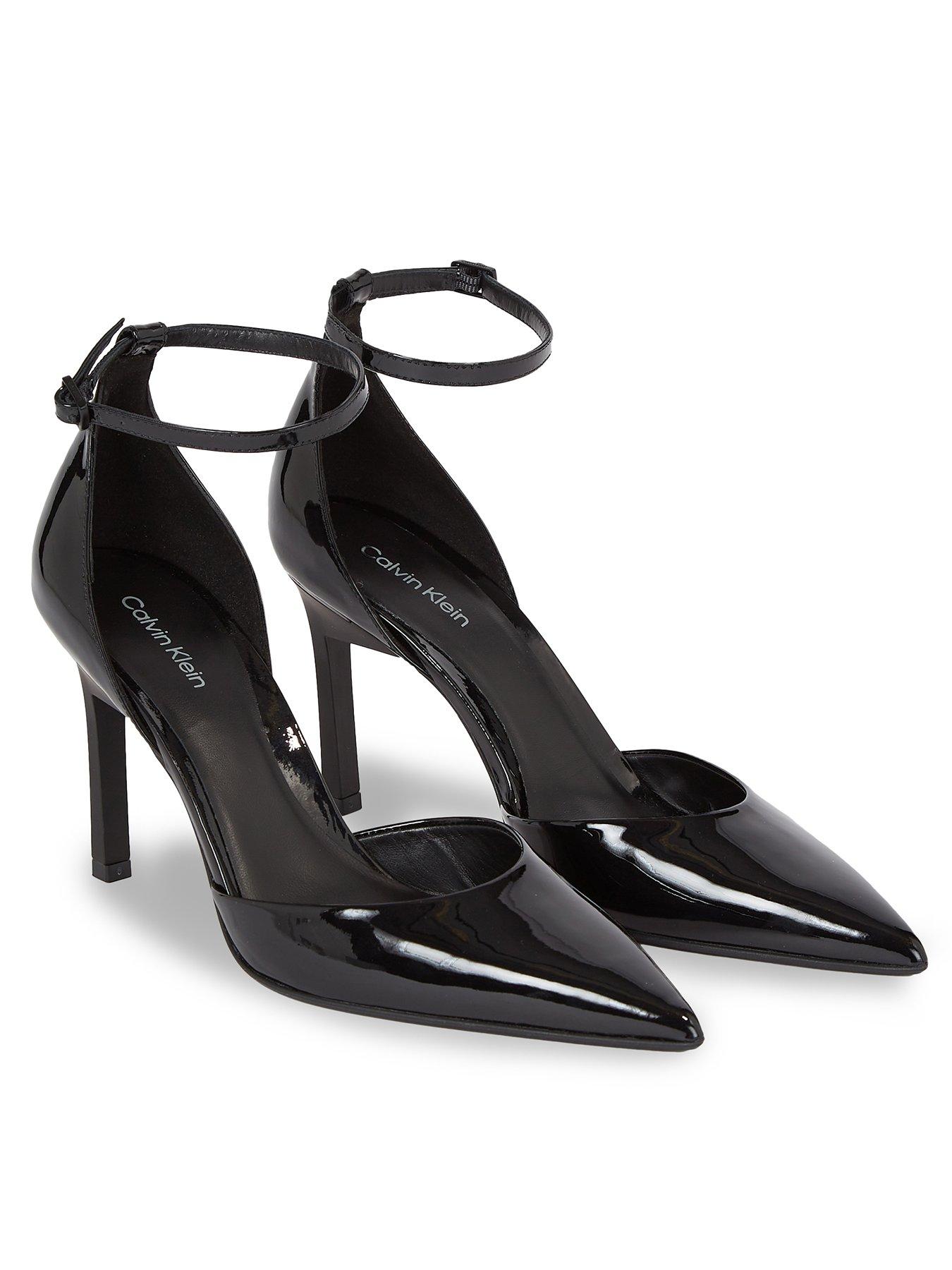 Calvin Klein Ankle Strap Stiletto Heel Black littlewoods