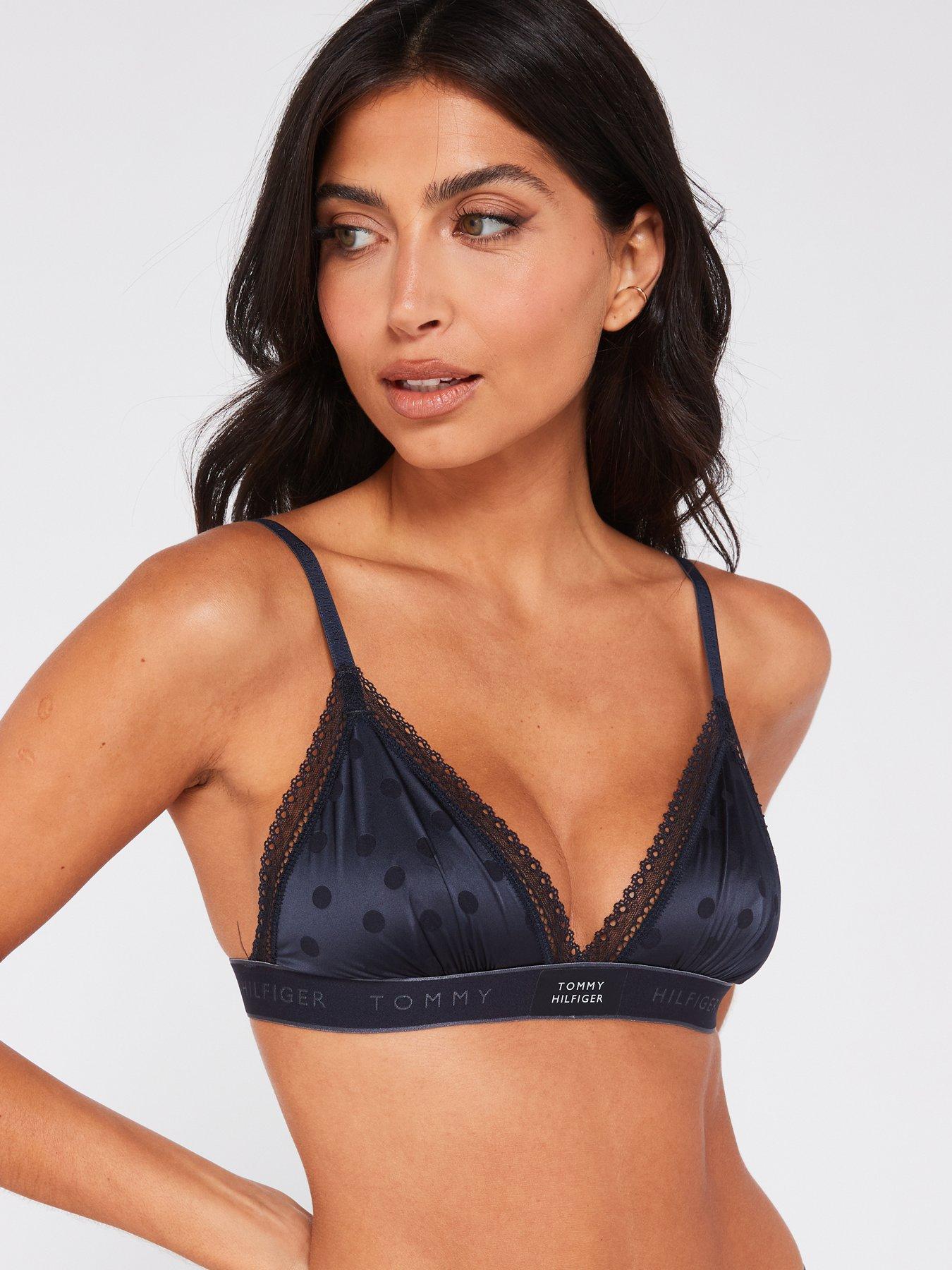 Jacquard & Lace Underwired Bra With Padded Side Support