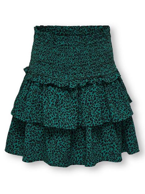 only-kids-girls-layered-animal-print-skirt-bayberry