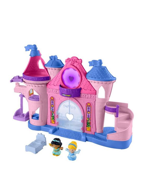 front image of fisher-price-little-peoplenbspdisney-princessnbspmagical-lights-amp-dancing-castle