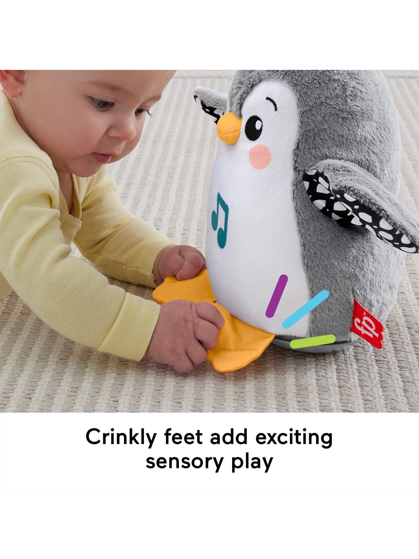  image of fisher-price-flap-amp-wobble-penguin-newborn-musical-toy