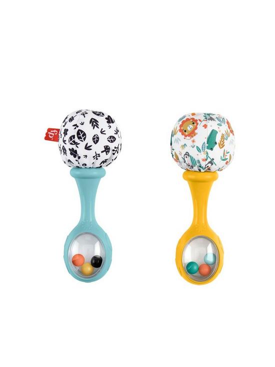 front image of fisher-price-rattle-n-rock-maracas-activity-toy