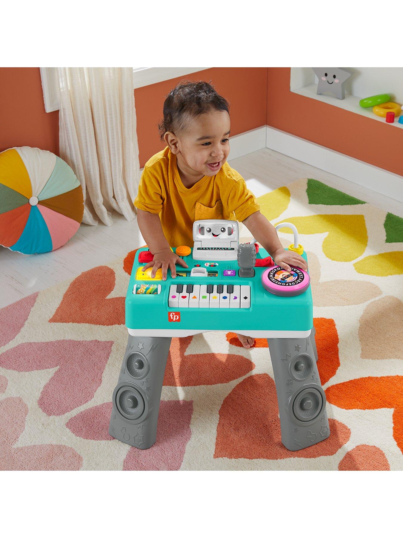 Fisher-Price Laugh & Learn Mix & Learn DJ Table, Musical Learning Toy for  Baby & Toddler, Unisex 