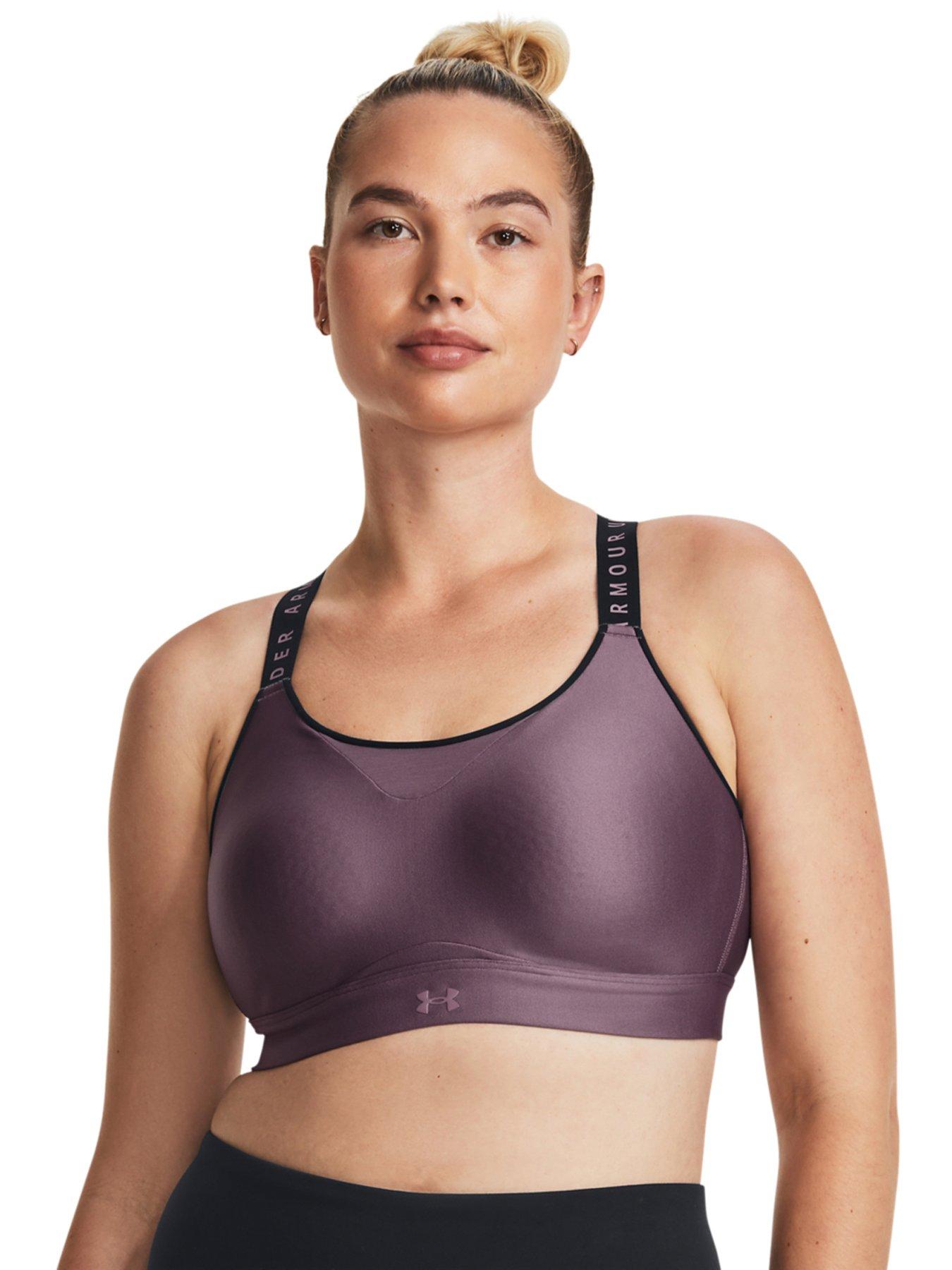 UNDER ARMOUR Womens Training Infinity High Bra D to DD cup - Black/White