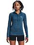  image of under-armour-womens-training-tech-12-zip-long-sleeve-top-blue