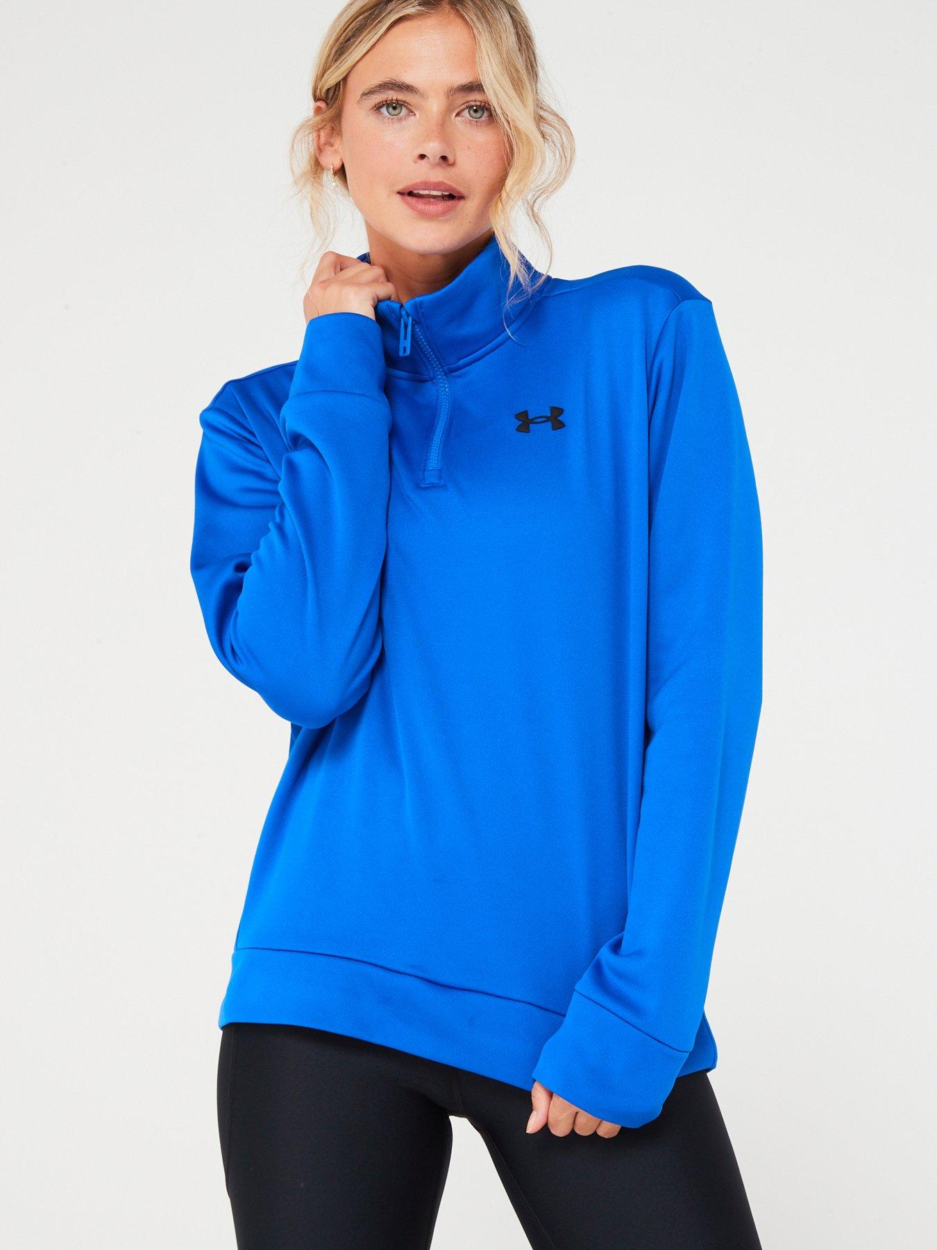 Under Armour Women's Fleece Big Logo Hoodie Blue Loose Fit Coldgear size XS  - $19 - From Katie