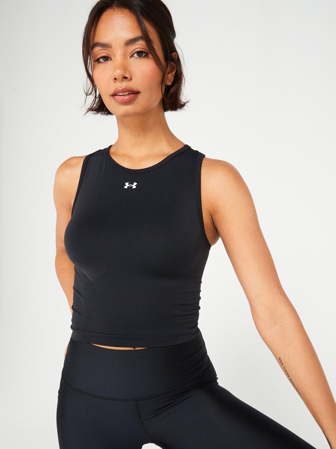 UNDER ARMOUR Womens Training Seamless Tank - Black/White