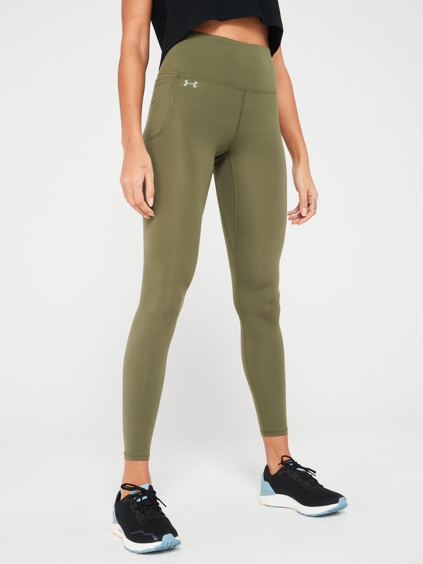 Calvin Klein Performance Ribbed 7/8 Length Legging - Green