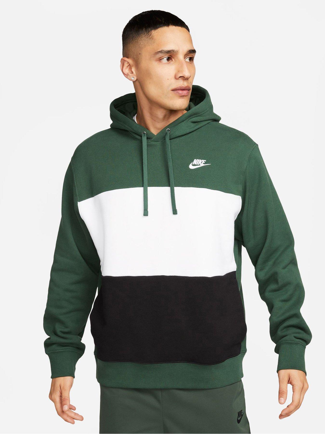 Nike Club Colour Block Hoodie Green littlewoods