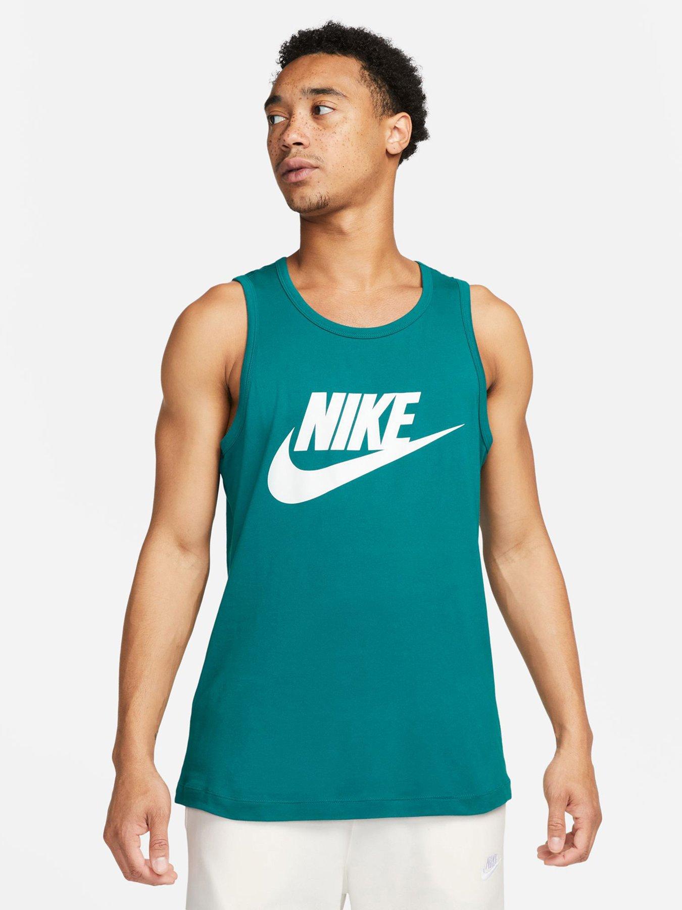 Nike Icon Futura logo tank top in black