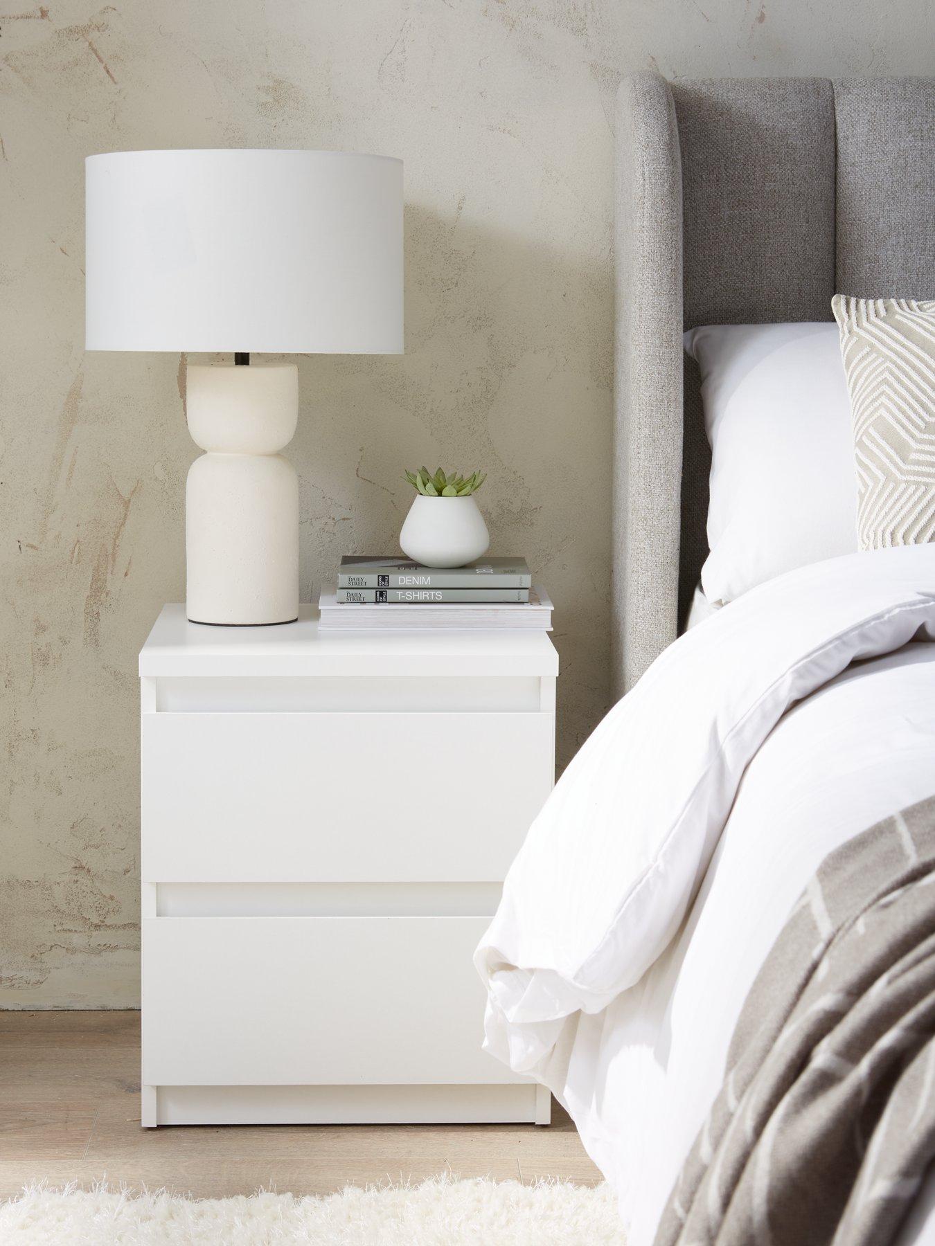 The Very Collection Lisson 2 Drawer Bedside - White - FSC® Certified