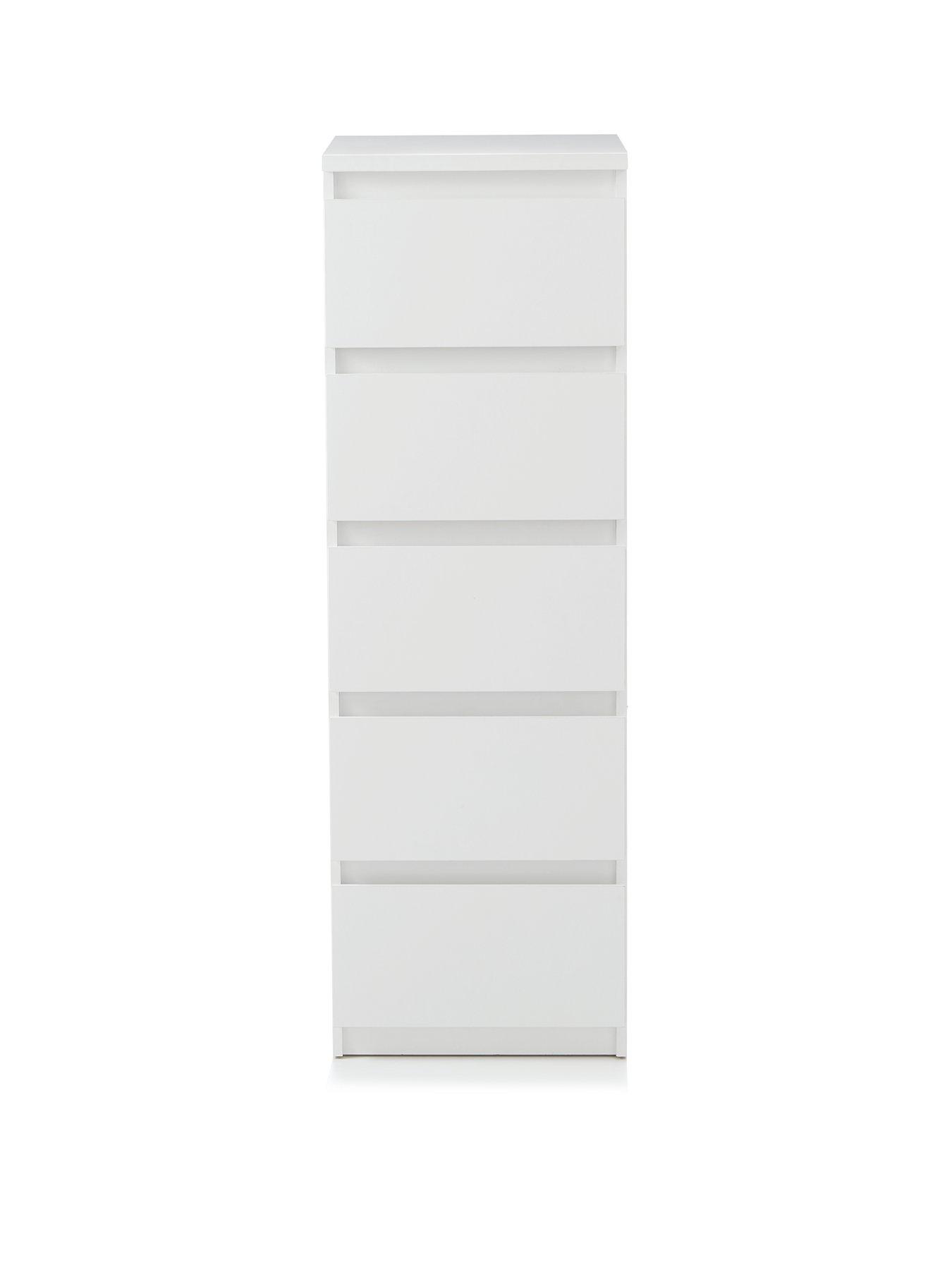 Image 2 of 7 of The Very Collection Lisson 5 Drawer Narrow Chest - White&nbsp;- FSC&reg; Certified