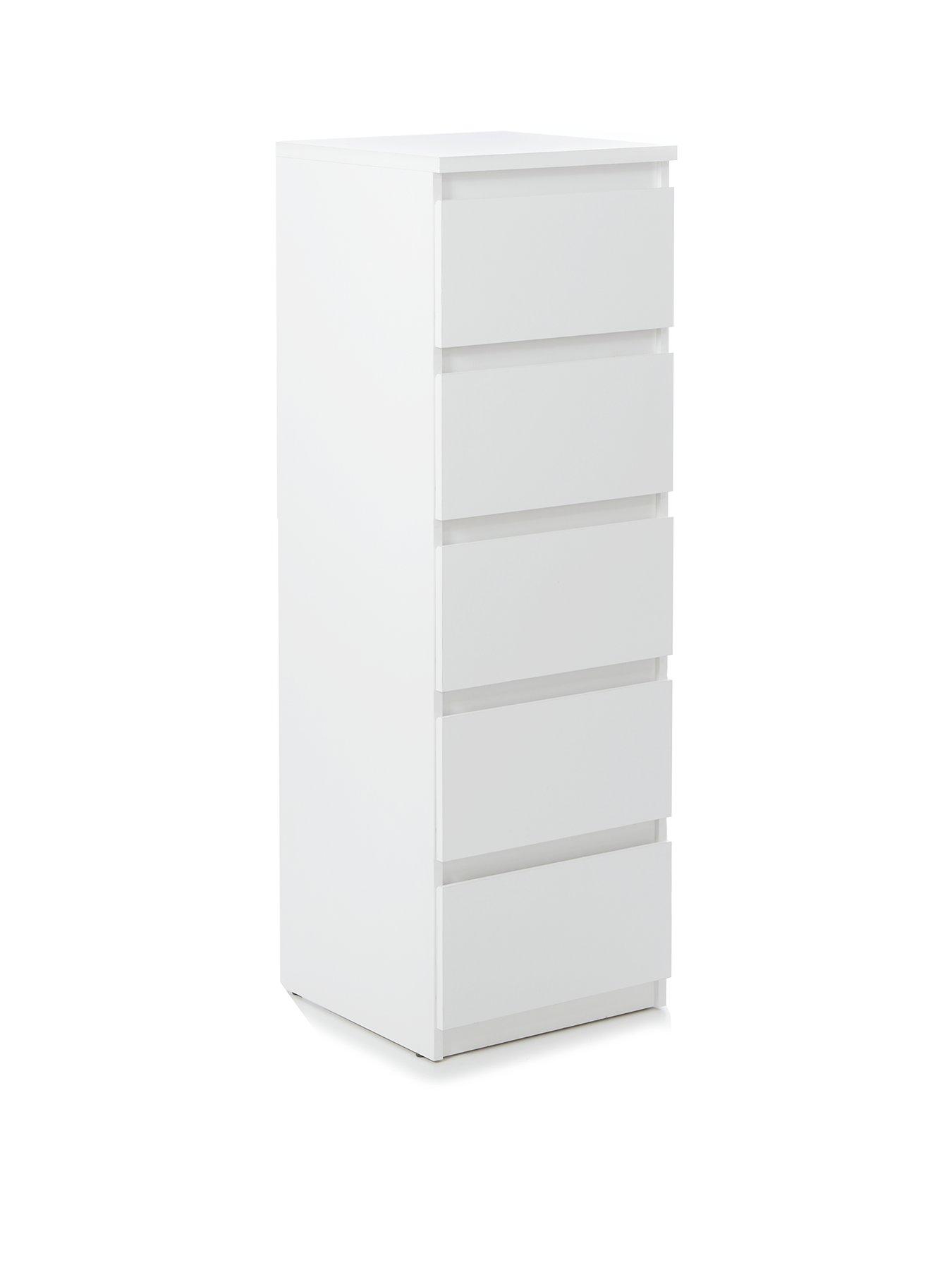 Image 3 of 7 of The Very Collection Lisson 5 Drawer Narrow Chest - White&nbsp;- FSC&reg; Certified