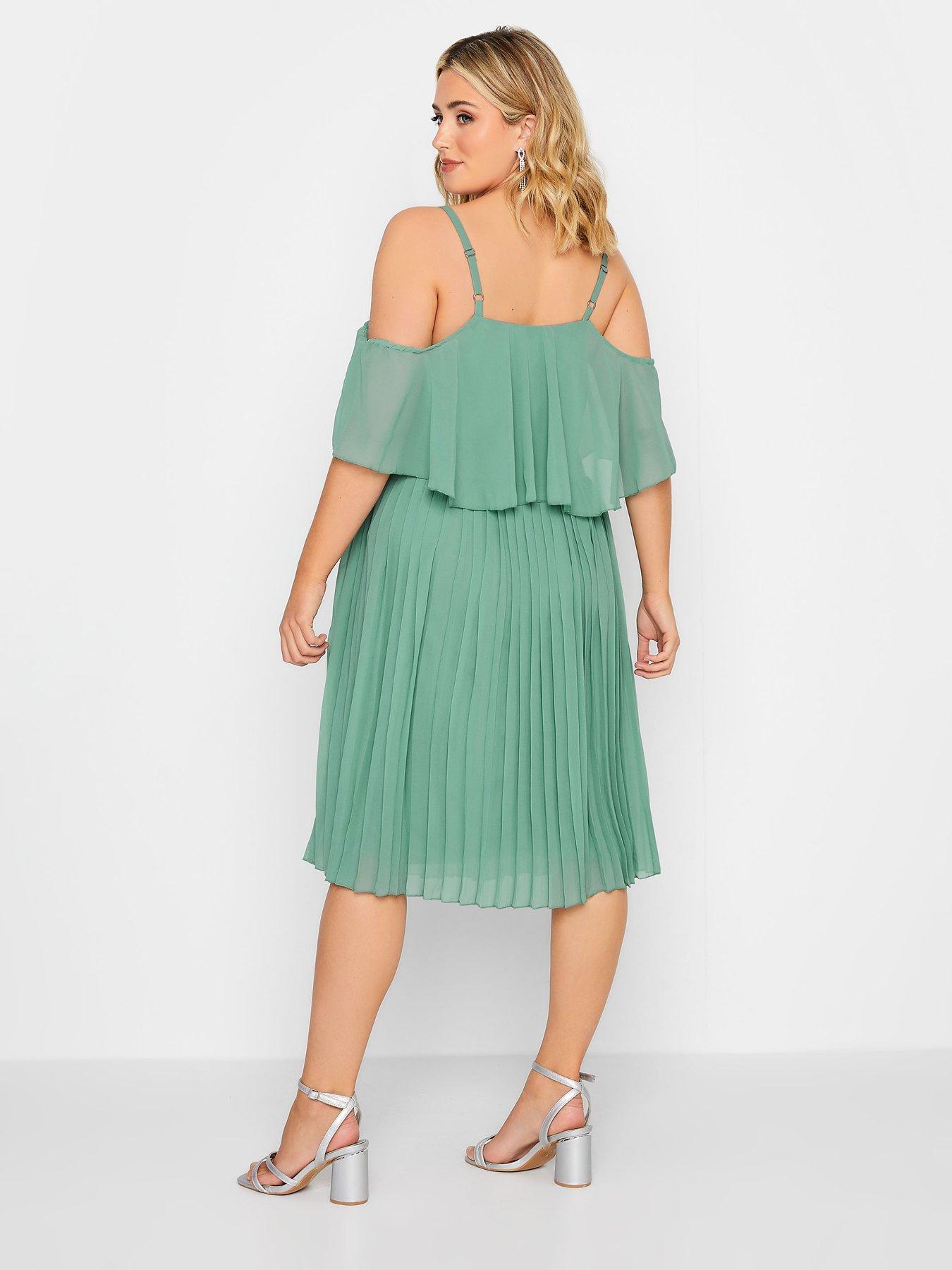 Pleated overlay dress sale