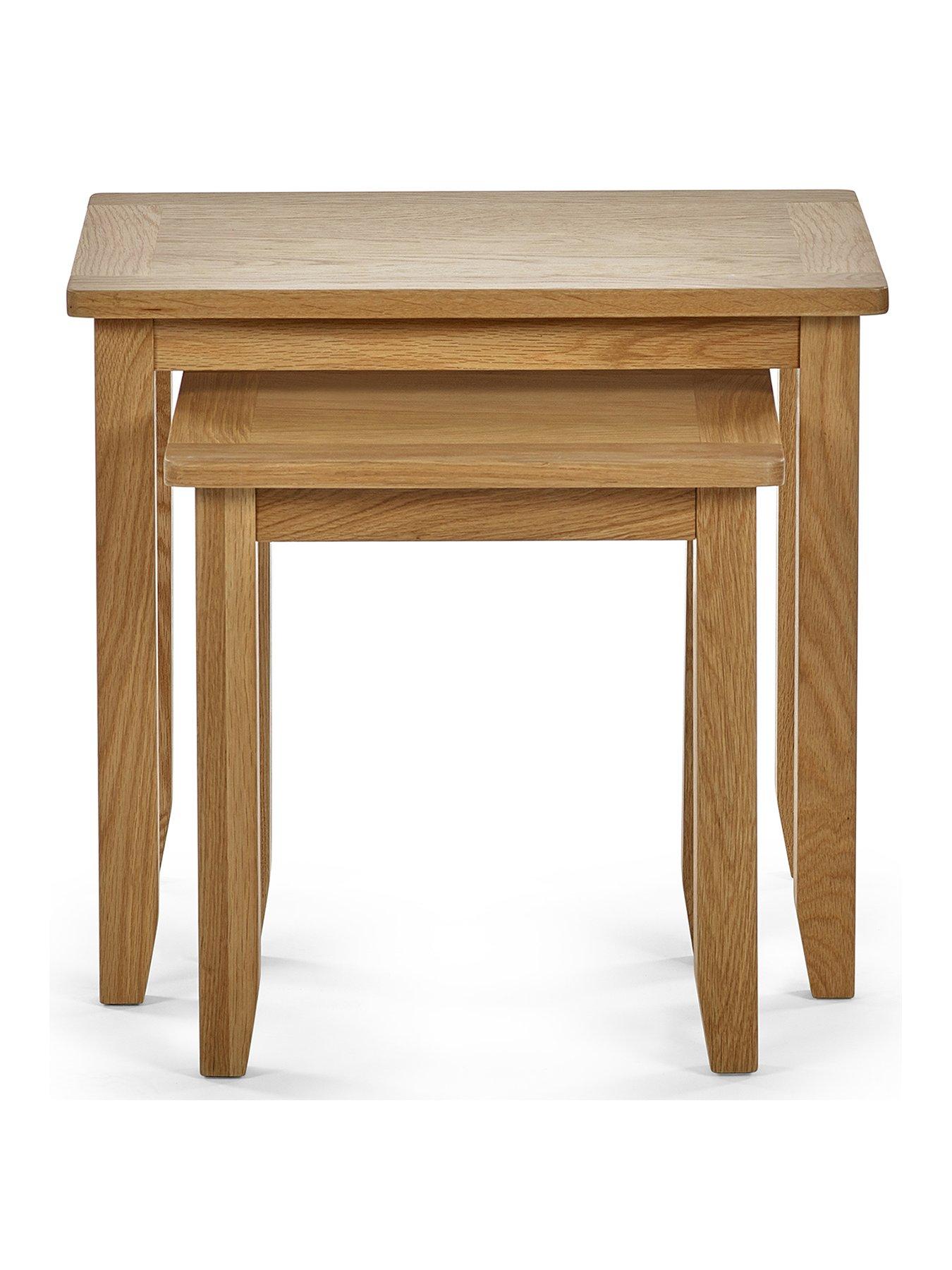 Image 2 of 4 of Julian Bowen Mallory Ready Assembled Solid Oak/Oak Veneer&nbsp;Nest of 2 Tables - FSC&reg; Certified
