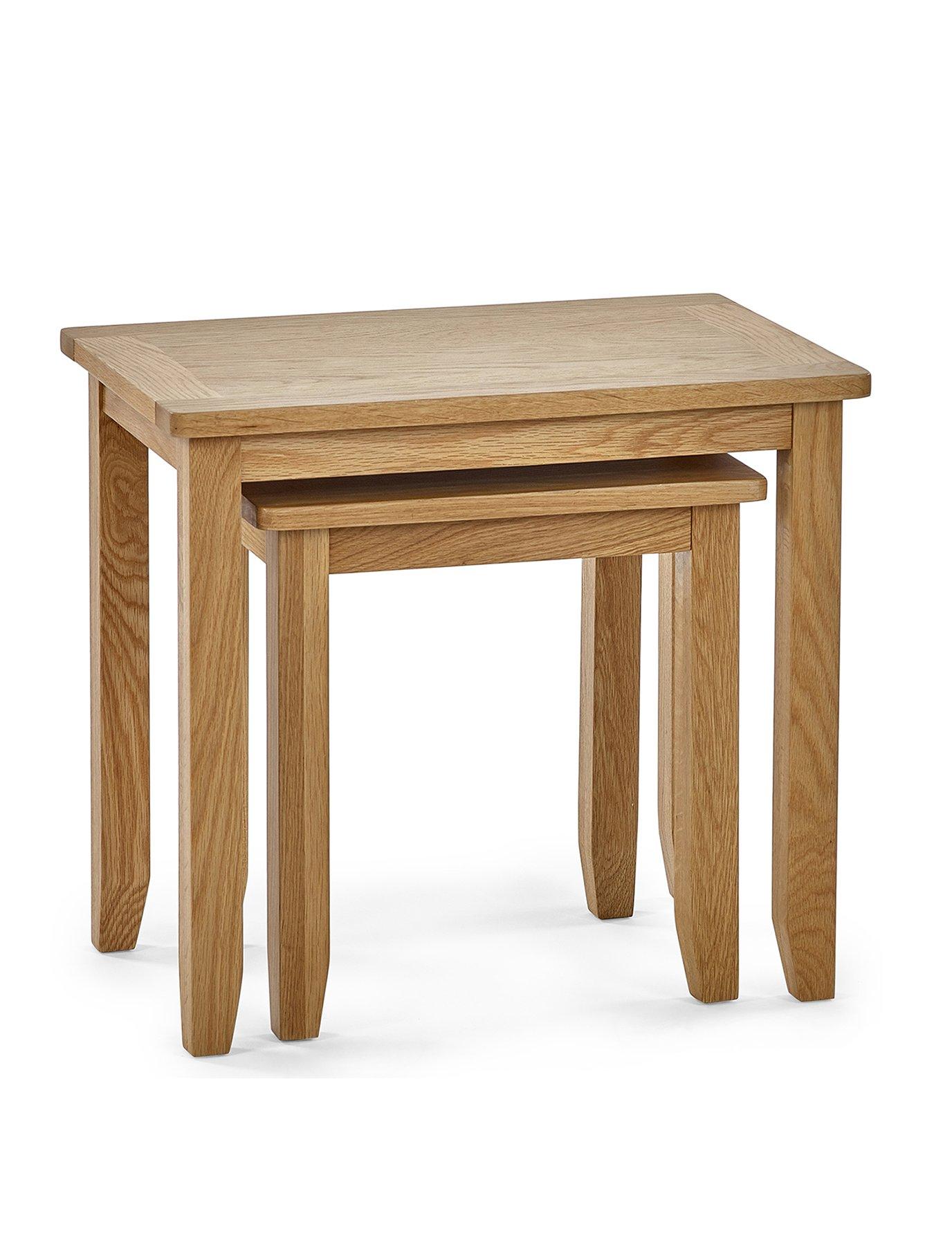 Image 3 of 4 of Julian Bowen Mallory Ready Assembled Solid Oak/Oak Veneer&nbsp;Nest of 2 Tables - FSC&reg; Certified