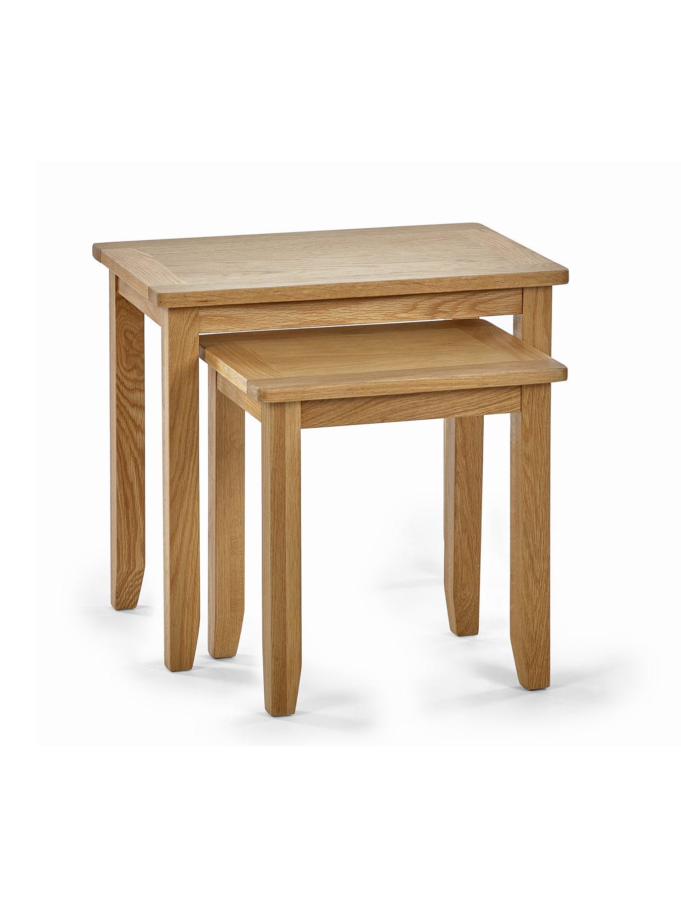 Image 4 of 4 of Julian Bowen Mallory Ready Assembled Solid Oak/Oak Veneer&nbsp;Nest of 2 Tables - FSC&reg; Certified