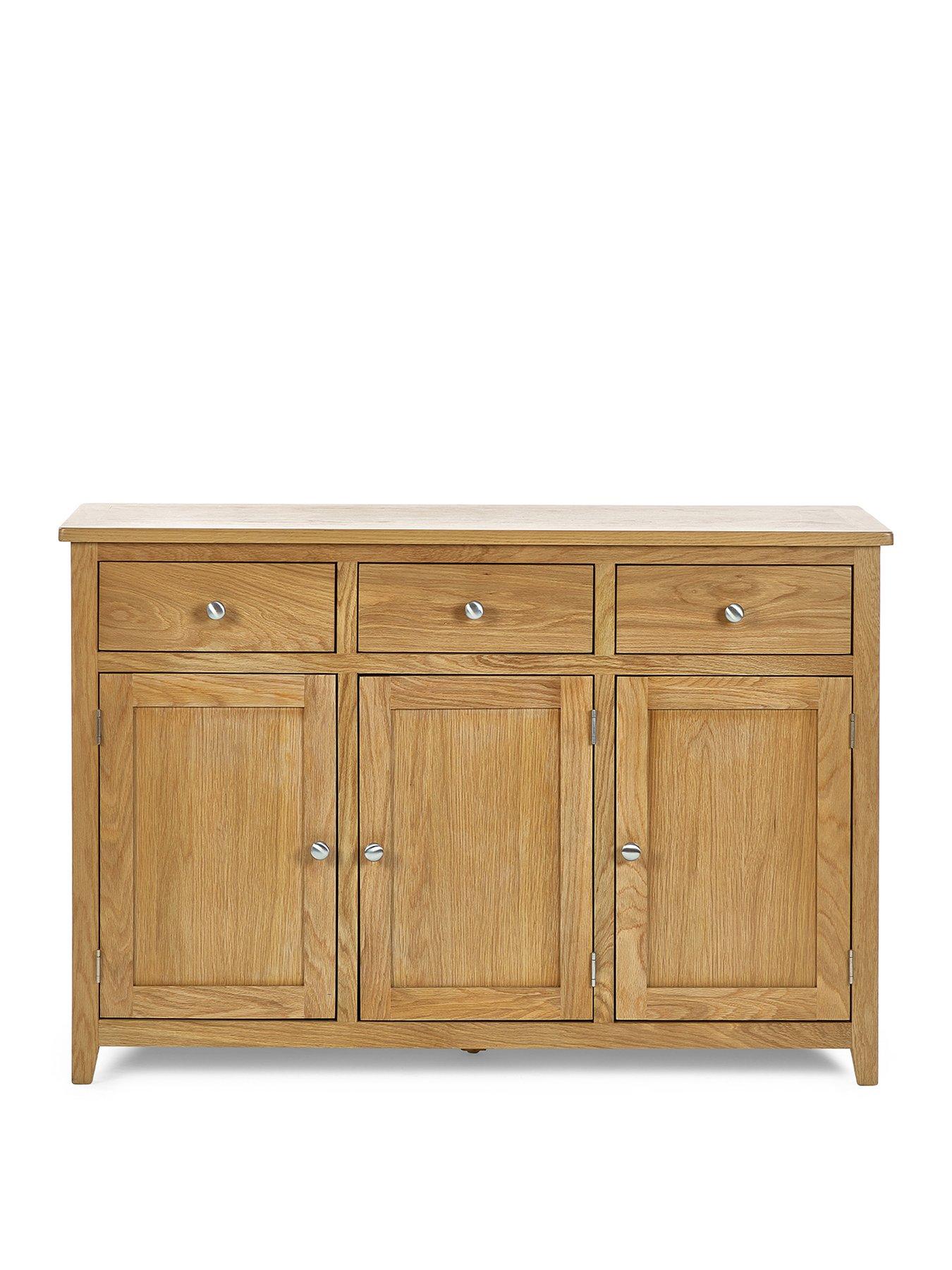 Image 2 of 5 of Julian Bowen Mallory Ready Assembled Large Solid Oak/Oak Veneer&nbsp;Sideboard
