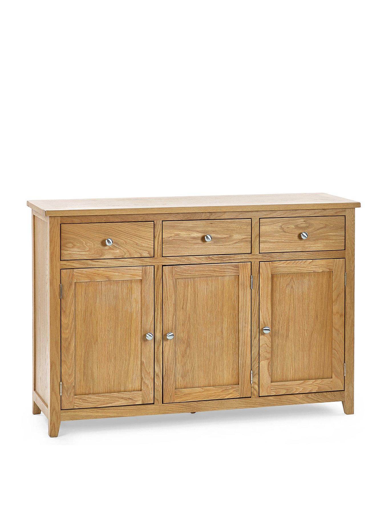 Image 3 of 5 of Julian Bowen Mallory Ready Assembled Large Solid Oak/Oak Veneer&nbsp;Sideboard
