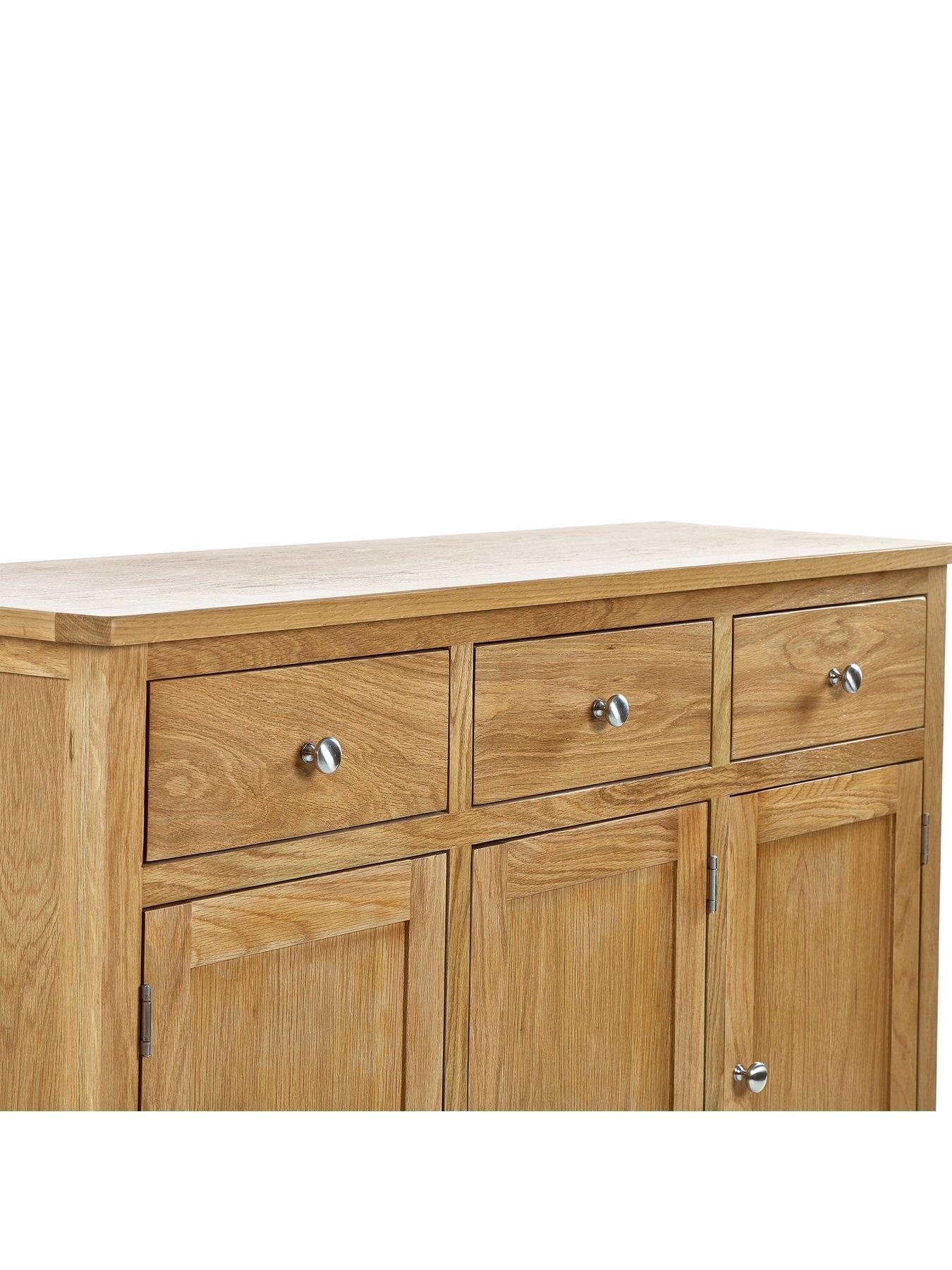 Image 5 of 5 of Julian Bowen Mallory Ready Assembled Large Solid Oak/Oak Veneer&nbsp;Sideboard