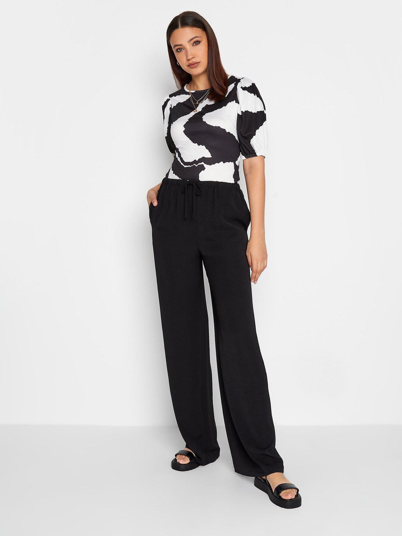  image of long-tall-sally-abstract-print-puff-sleeve-top