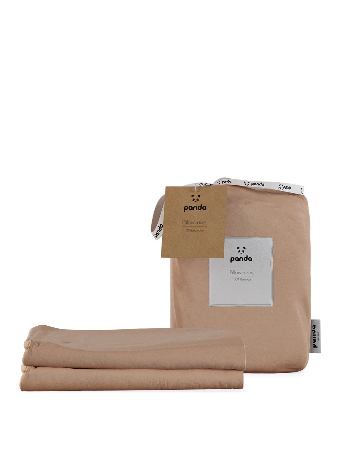  image of panda-london-100-bamboo-pillowcase-pair-pink