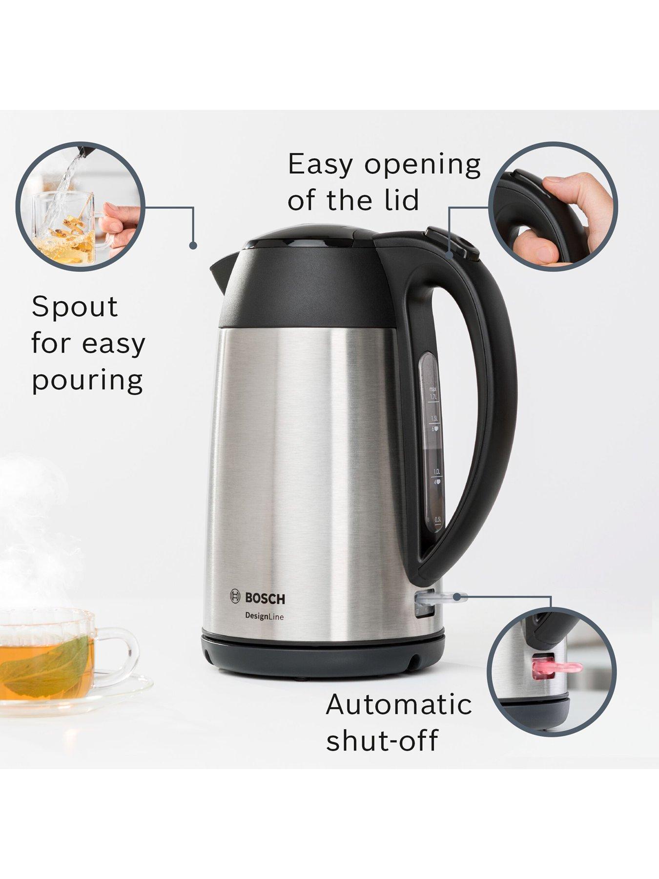 Image 4 of 7 of Bosch Bosch DesignLine TWK3P420GB 2 Slot Kettle - Stainless Steel