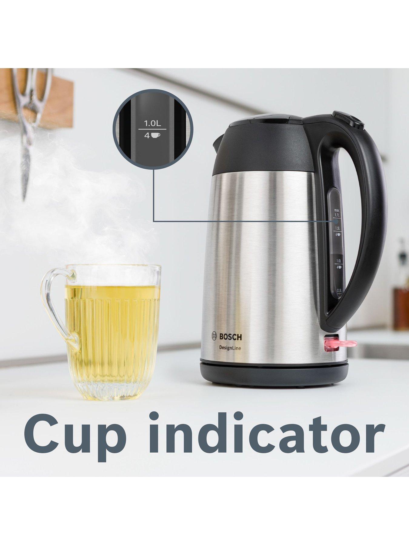 Image 5 of 7 of Bosch Bosch DesignLine TWK3P420GB 2 Slot Kettle - Stainless Steel
