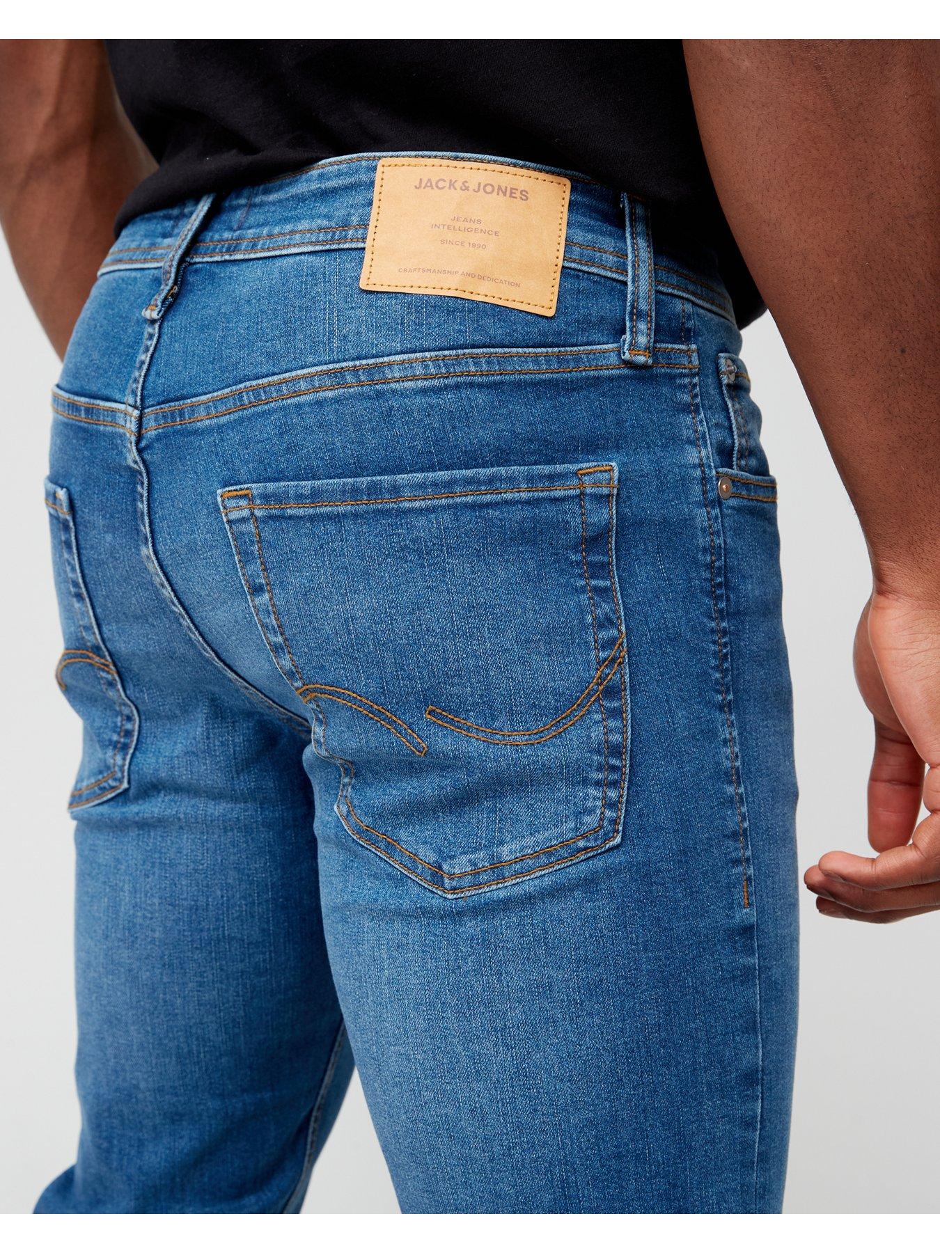 Blue Denim Jeans Jack And Jones Skinny Jack Jones Glenn Slim Fit