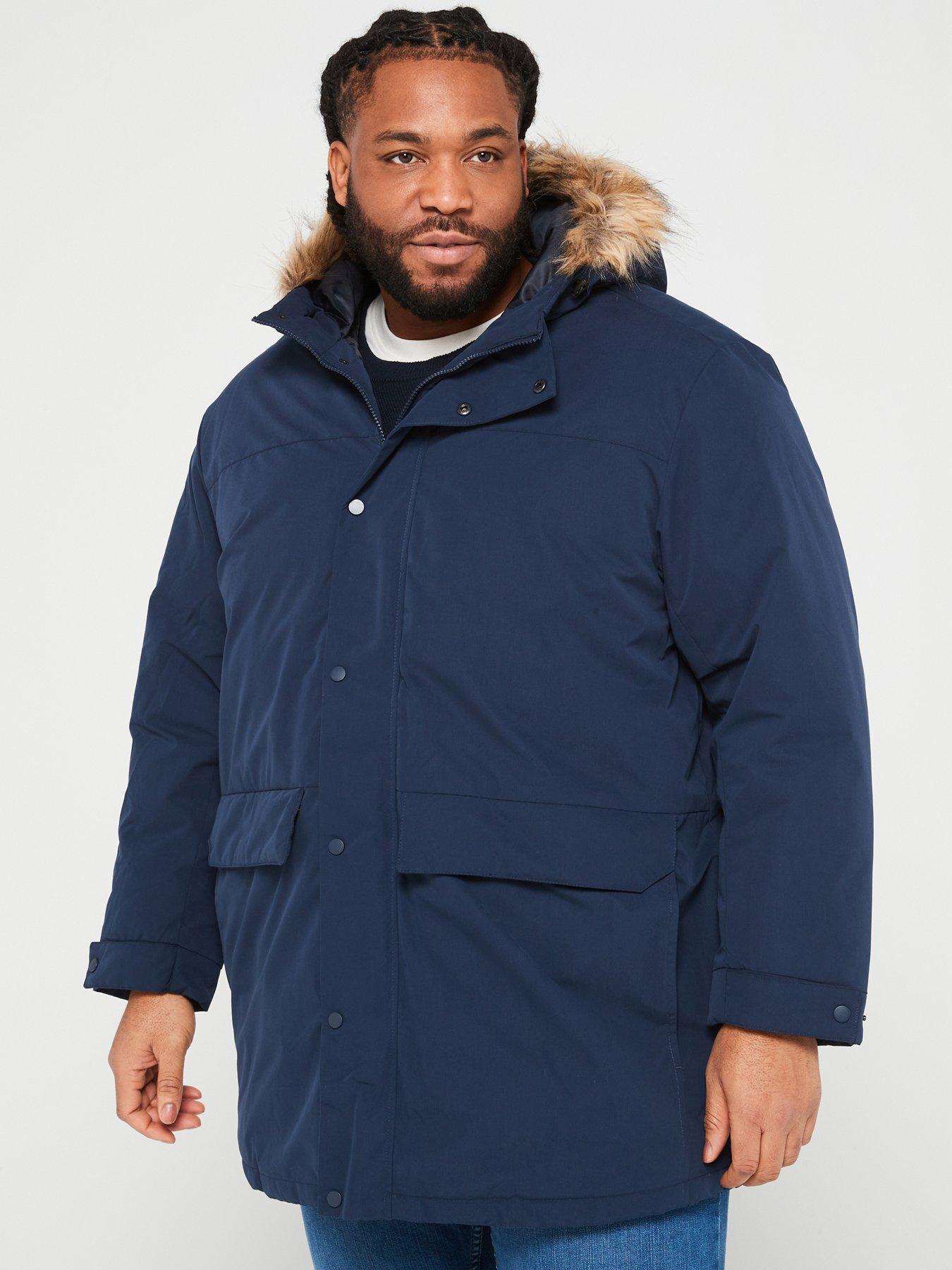 Jack & jones parka jacket with store faux fur hood