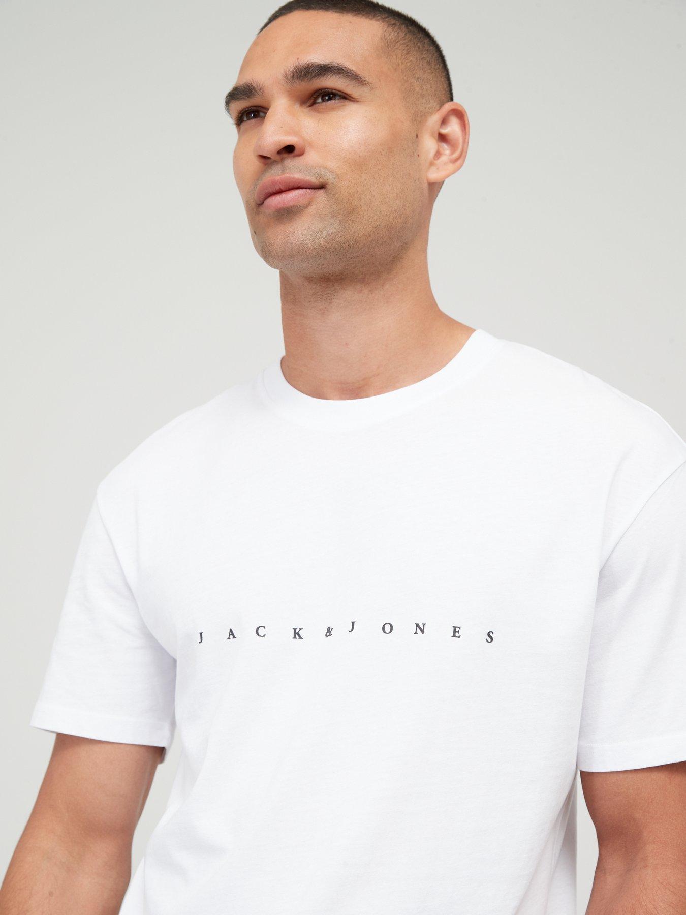  image of jack-jones-chest-logo-t-shirt-white