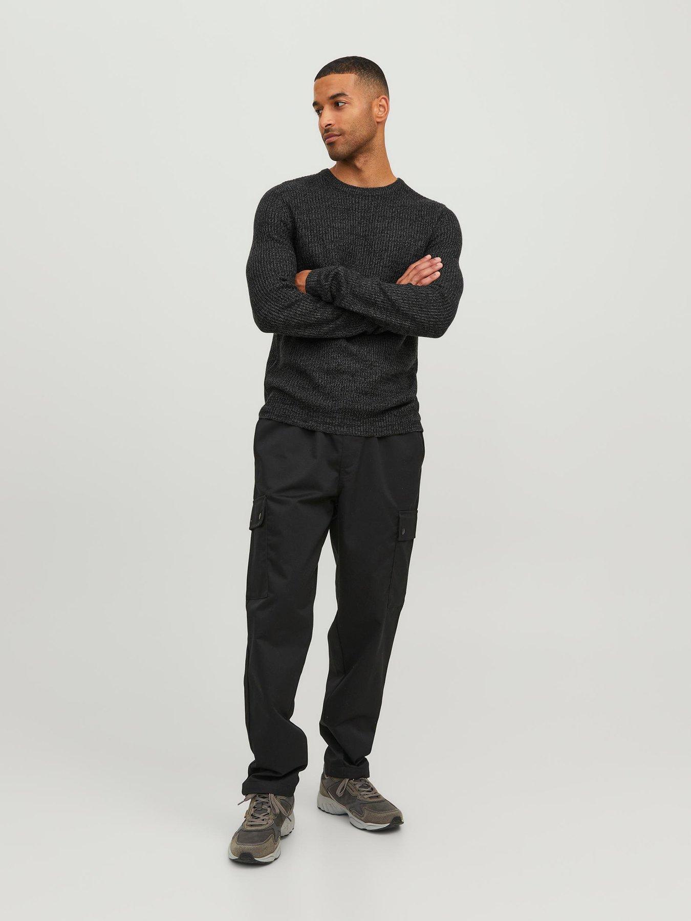 Jack & Jones Jack & Jones Crew Neck Knit Jumper - Black | littlewoods.com