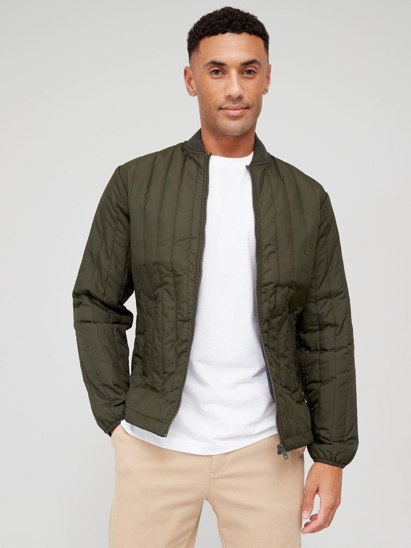 Green padded bomber outlet jacket