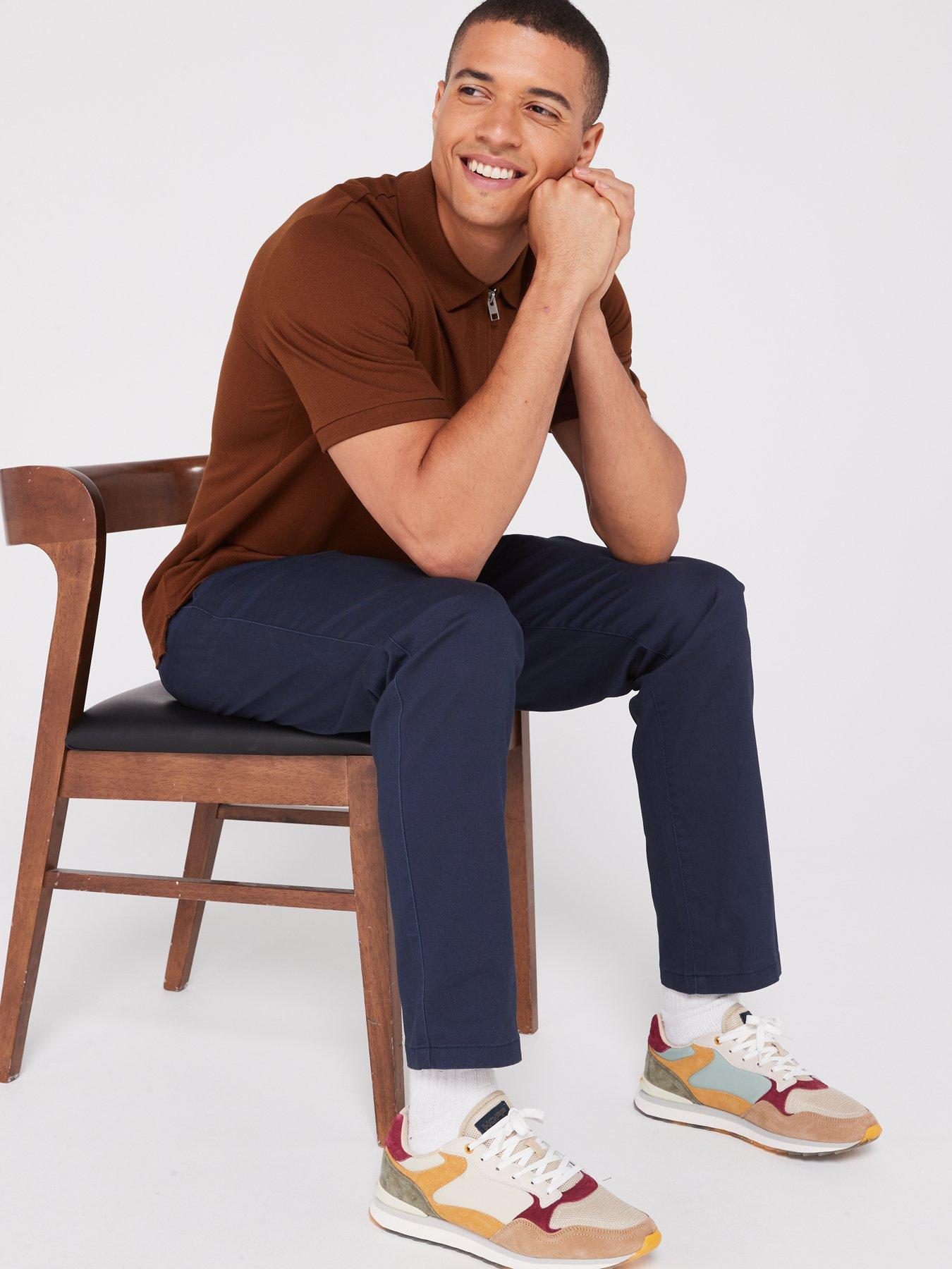 Image 4 of 5 of Jack & Jones Ollie Dave Regular Fit Chino Trousers - Navy