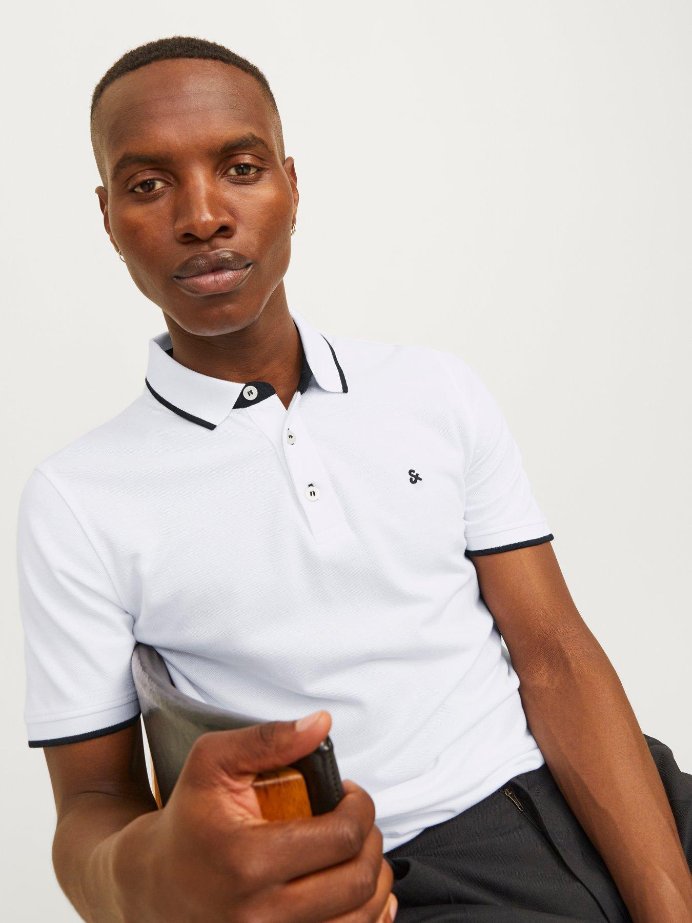 Jack & Jones Jack  &  Jones Paulos Tipped Polo Shirt - White