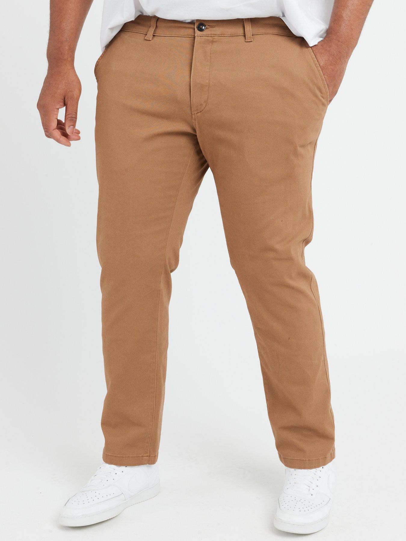 undefined Plus Marco Dave Slim Fit Chinos - Brown