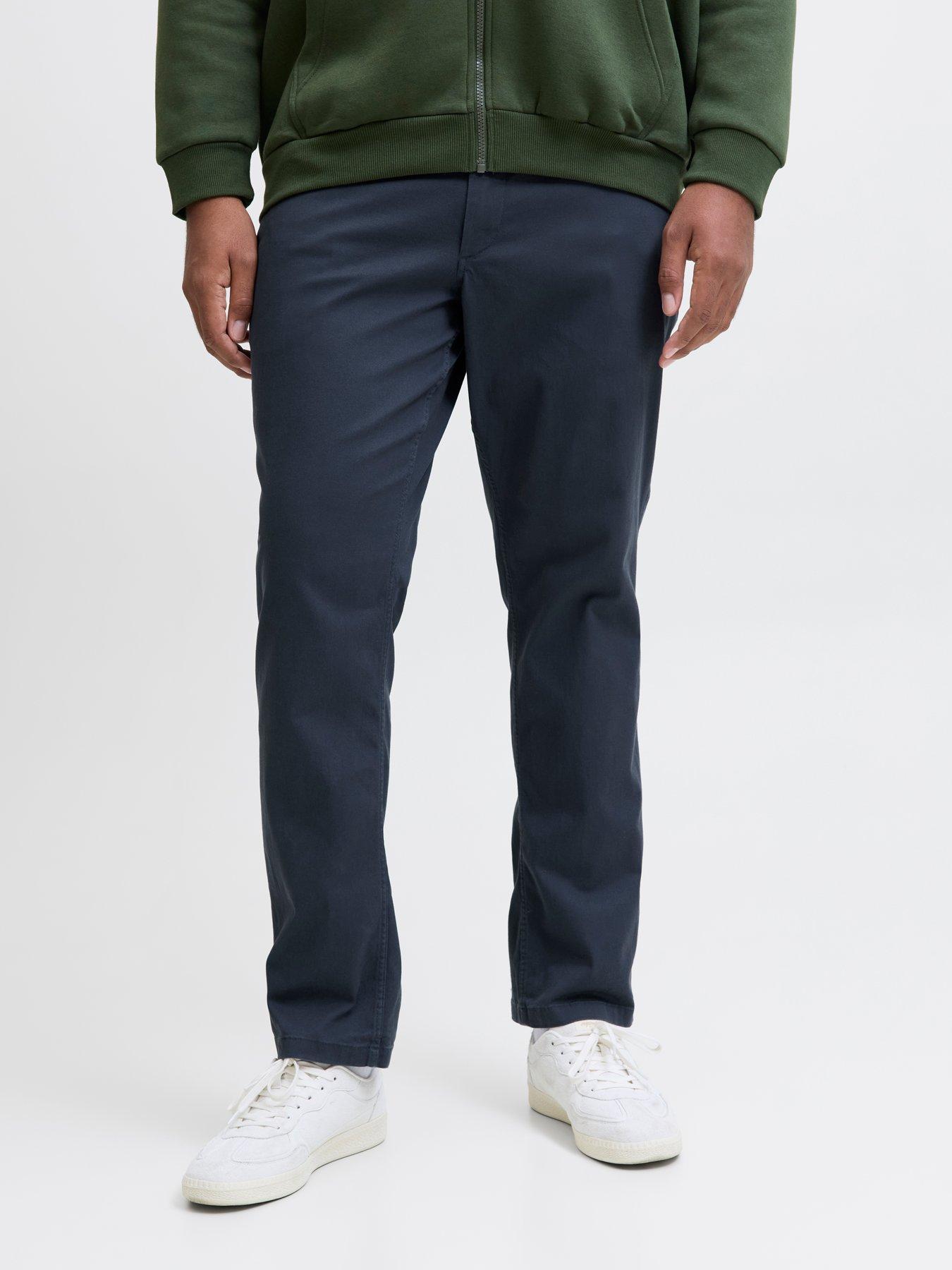 Jack & Jones Plus Marco Slim Fit Chino Trousers - Navy