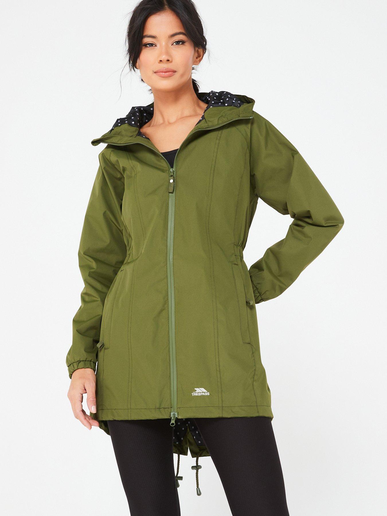 Trespass green waterproof jacket top