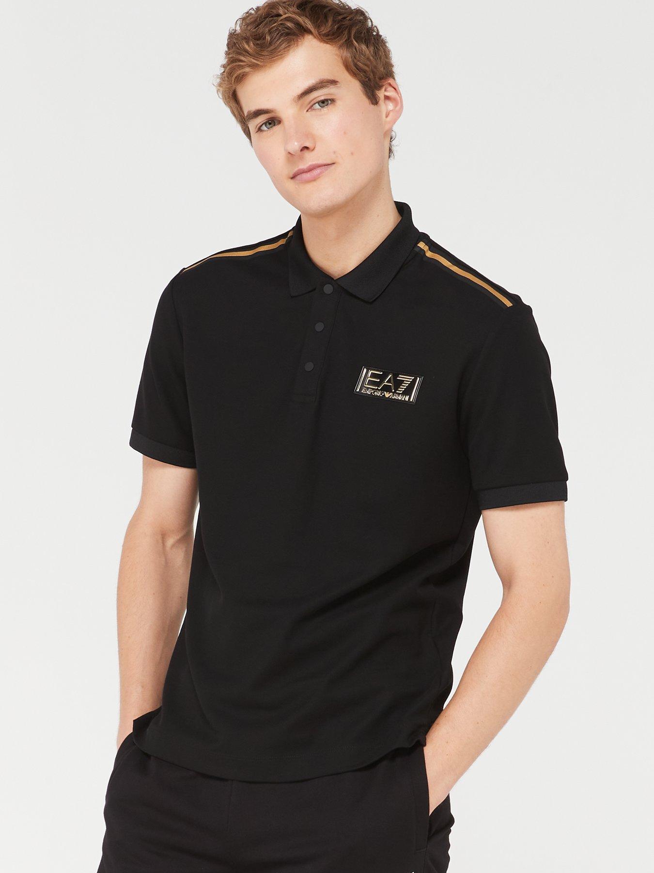 Black and deals gold lacoste shirt