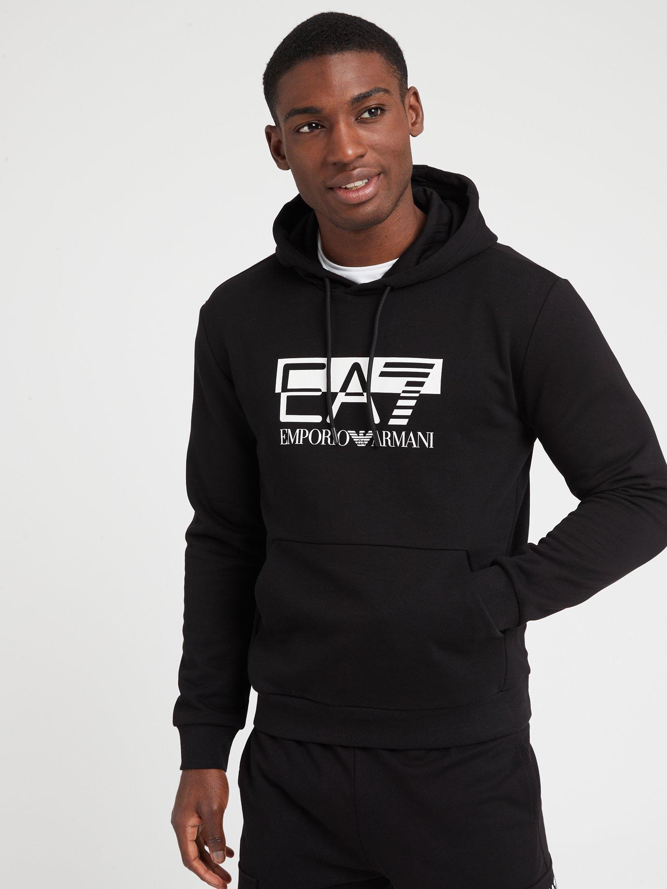 White ea7 deals hoodie