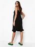  image of boohoo-strappy-tiered-smock-dress-black