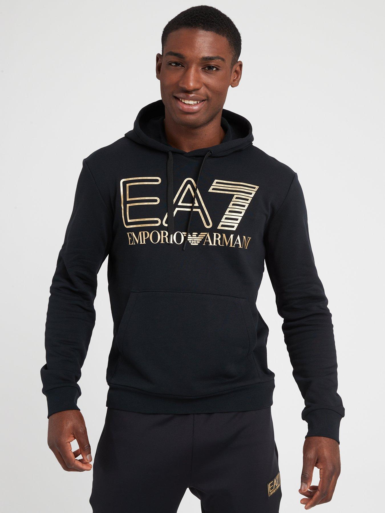 Ea7 logo outlet hoodie