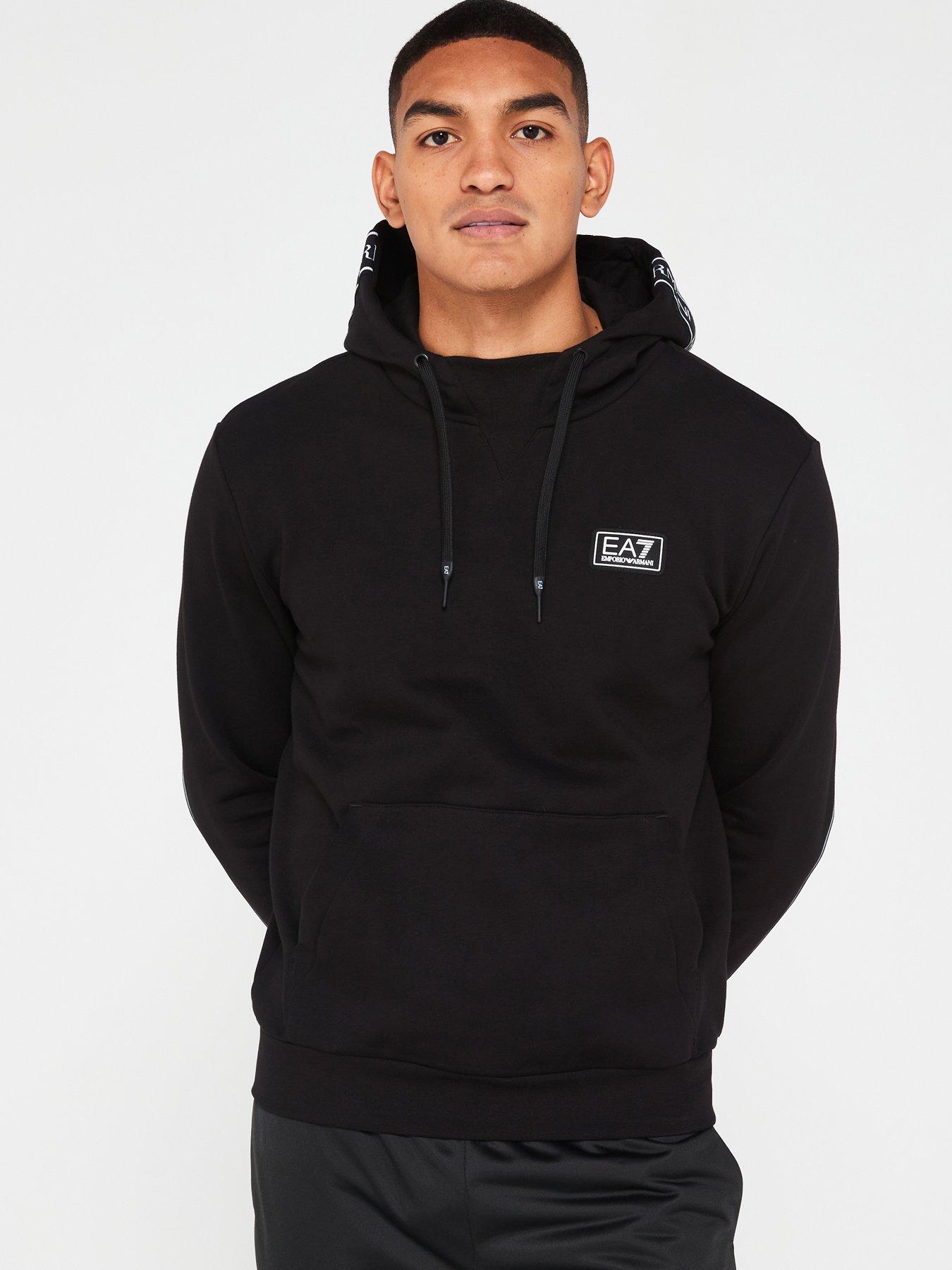 Black Emporio Armani EA7 Overhead Hoodie/Leggings Tracksuit