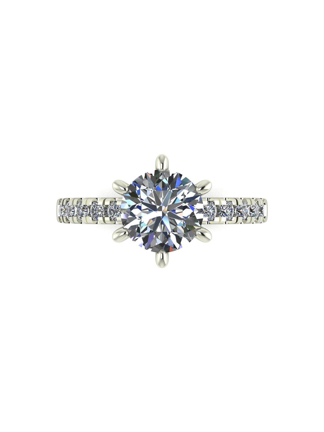  image of moissanite-lady-lynsey-9ct-white-gold-2ct-total-solitaire-ring