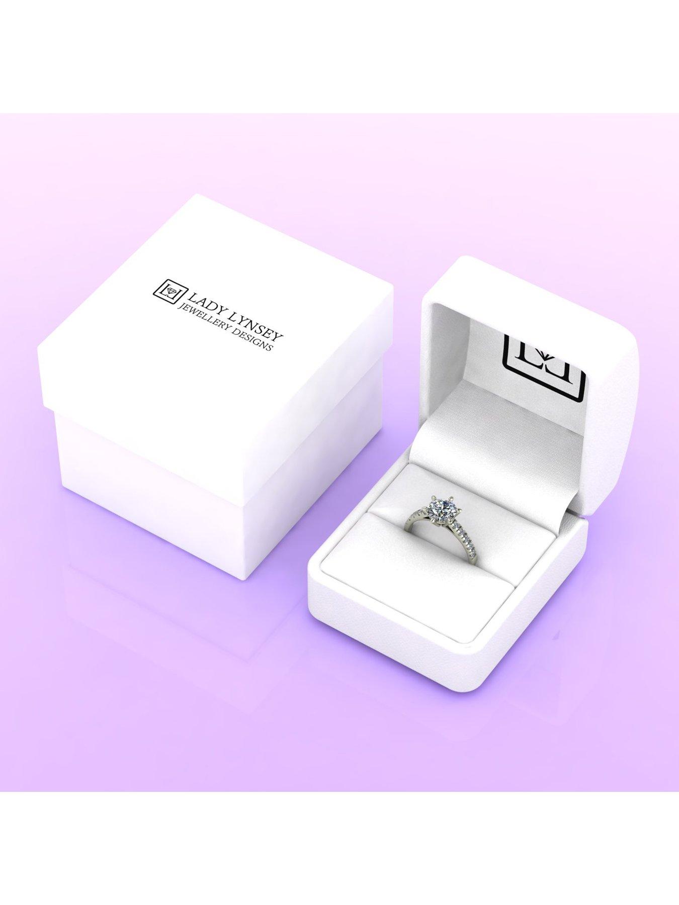  image of moissanite-lady-lynsey-9ct-white-gold-2ct-total-solitaire-ring