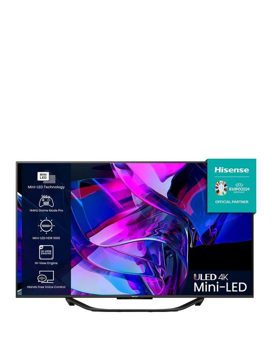 front image of hisense-65u7kqtuk-65-inch-4k-ultra-hd-hdrnbspmini-led-smart-tv